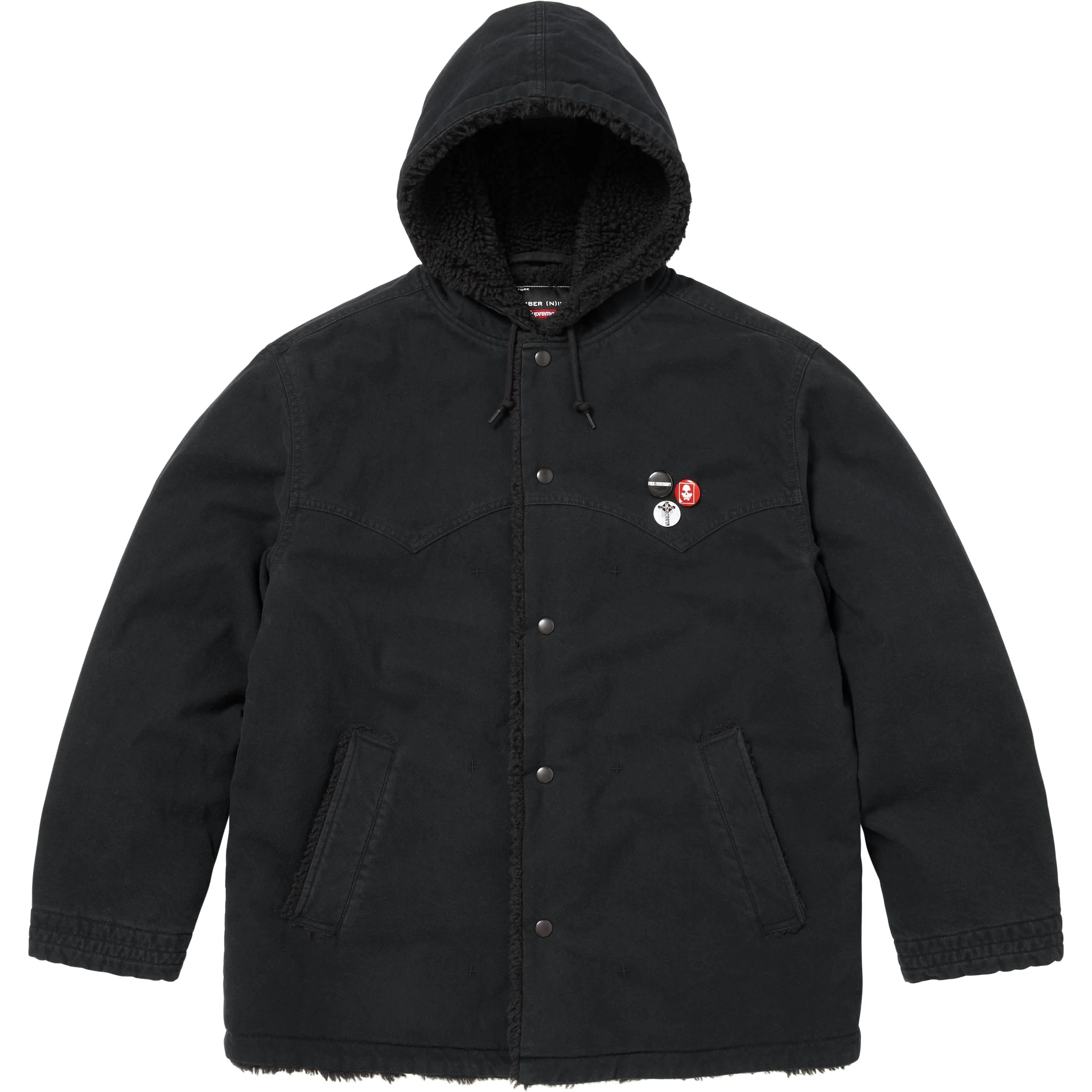 Supreme®/Number (N)ine® Faux Shearling Hooded Coat view 12